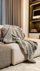 Premier Luxury Spotted Taupe and Brown Faux Fur Throw Blanket