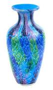 Contemporary Multi Color Mouth Blown Art Glass Vase