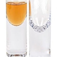 Set of 2 Mouth Blown Crystal Long Shot Glasses