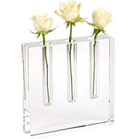 Modern Clear Square Block Optical Crystal Vase