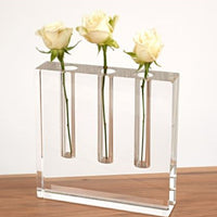 Modern Clear Square Block Optical Crystal Vase