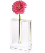 Modern Clear 8" Block Optical Crystal Vase