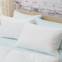 Set of 2 Lux Sateen Down Alternative King Size Medium Pillows