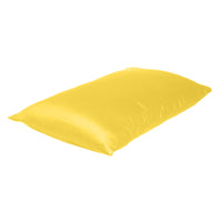 Lemon Dreamy Set of 2 Silky Satin King Pillowcases