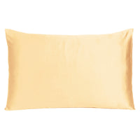 Pale Peach Dreamy Set of 2 Silky Satin King Pillowcases