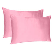 Pink Rose Dreamy Set of 2 Silky Satin King Pillowcases
