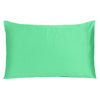 Green Dreamy Set of 2 Silky Satin King Pillowcases