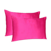 Fuchsia Dreamy Set of 2 Silky Satin King Pillowcases