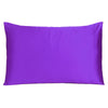 Bright Purple Dreamy Set of 2 Silky Satin King Pillowcases