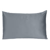 Dark Gray Dreamy Set of 2 Silky Satin King Pillowcases