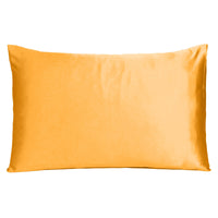 Apricot Dreamy Set of 2 Silky Satin Standard Pillowcases