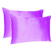 Violet Dreamy Set of 2 Silky Satin Standard Pillowcases