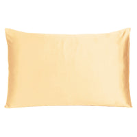 Pale Peach Dreamy Set of 2 Silky Satin Standard Pillowcases