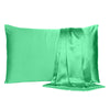 Green Dreamy Set of 2 Silky Satin Standard Pillowcases