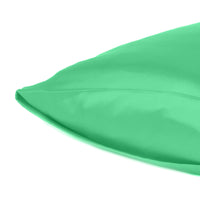 Green Dreamy Set of 2 Silky Satin Standard Pillowcases