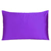 Bright Purple Dreamy Set of 2 Silky Satin Standard Pillowcases