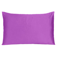 Purple Dreamy Set of 2 Silky Satin Standard Pillowcases