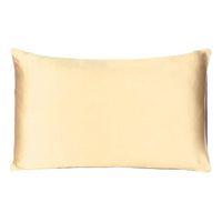 Pale Yellow Dreamy Set of 2 Silky Satin Queen Pillowcases