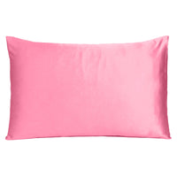 Pink Rose Dreamy Set of 2 Silky Satin Queen Pillowcases