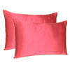 Poppy Red Dreamy Set of 2 Silky Satin Queen Pillowcases