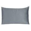 Dark Gray Dreamy Set of 2 Silky Satin Queen Pillowcases