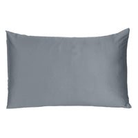 Dark Gray Dreamy Set of 2 Silky Satin Queen Pillowcases