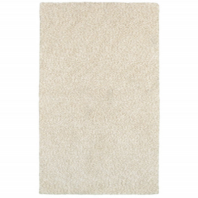 3’ x 5’ Modern Shag Ivory Indoor Area Rug