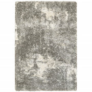 4’ x 6’ Gray and Ivory Distressed Abstract Area Rug