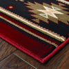 5’ x 8’ Red and Beige Ikat Pattern Area Rug