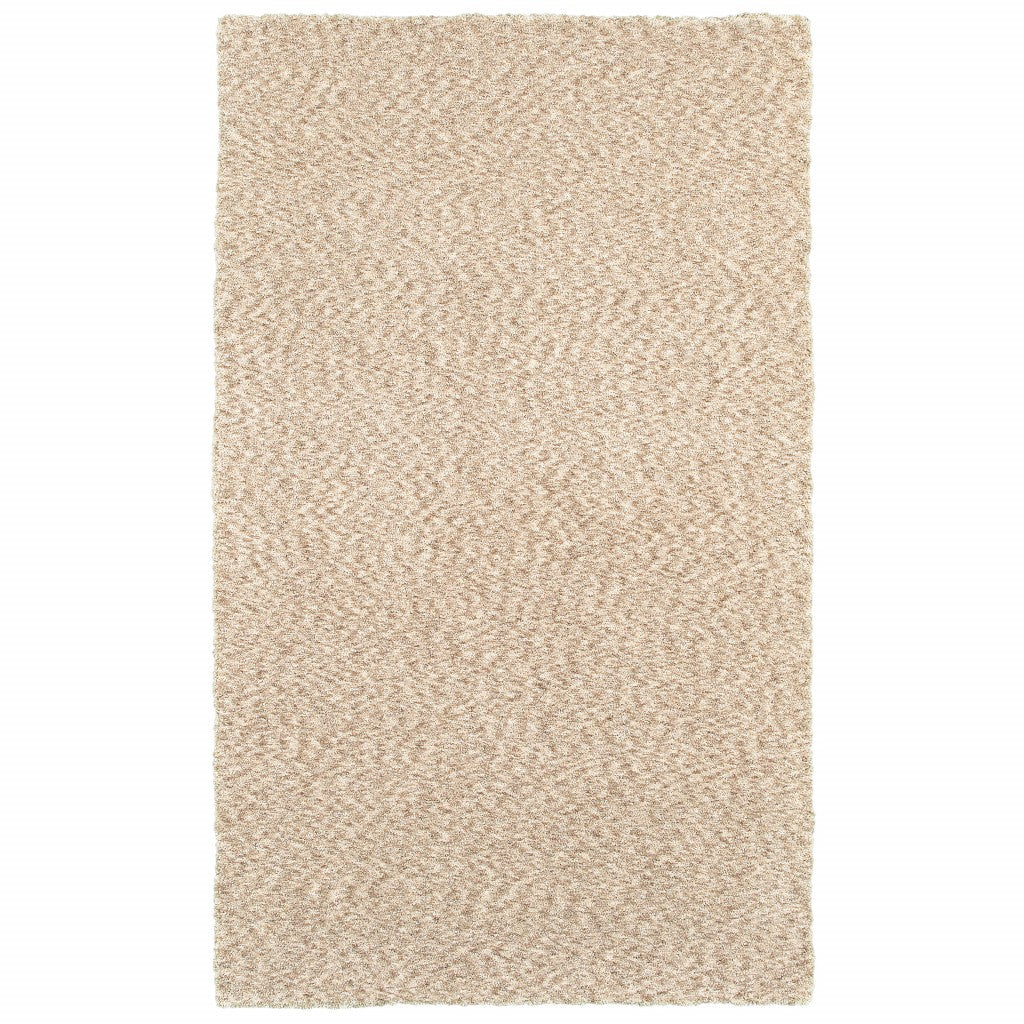 8’ x 11’ Modern Soft Tan Indoor Area Rug