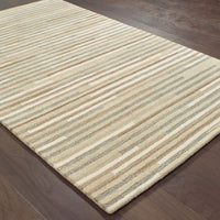 8’ x 10’ Beige and Gray Eclectic LinesArea Rug