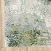 3’ x 5’ Blue and Sage Distressed Waves Indoor Area Rug