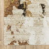 3’ x 12’ Abstract Weathered Beige and Gray Indoor Runner Rug