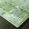 5’ x 7’ Blue and Sage Distressed Waves Indoor Area Rug