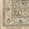 8’ x 11’ Beige and Gray Traditional Medallion Indoor Area Rug