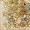 8’ Round Modern Abstract Gold and Beige Indoor Area Rug