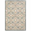 10’ x 13’ Gray and Beige Medallion Indoor Area Rug