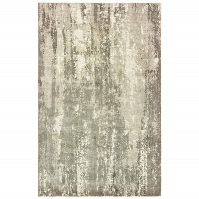 6’ x 9’ Gray and Ivory Abstract Splash Indoor Area Rug