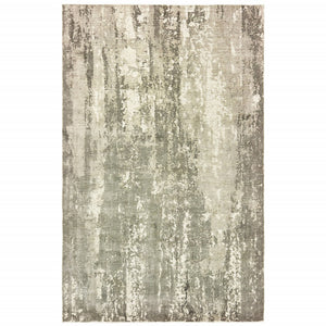 8’ x 10’ Gray and Ivory Abstract Splash Indoor Area Rug