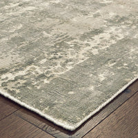 9’ x 12’ Gray and Ivory Abstract Splash Indoor Area Rug