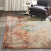 4’ x 6’ Brown and Gold Medallion Indoor Area Rug
