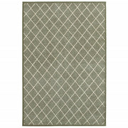 10’ x 13’ Gray and Ivory Diamond Indoor Area Rug