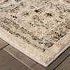 7’ x 10’ Ivory and Gold Distressed Indoor Area Rug