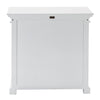 Modern Farm White Glass Door Accent Cabinet