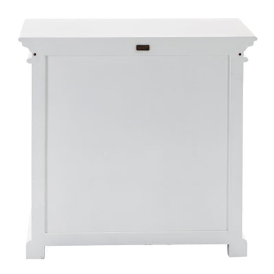 Modern Farm White Glass Door Accent Cabinet