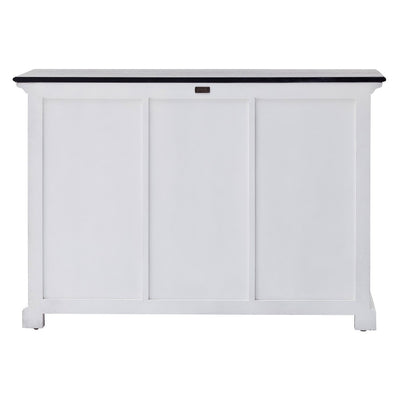 Modern Farmhouse Black And White Large Accent Cabinet