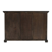 Modern Farmhouse Espresso Wash Large Accent Cabinet with Baskets