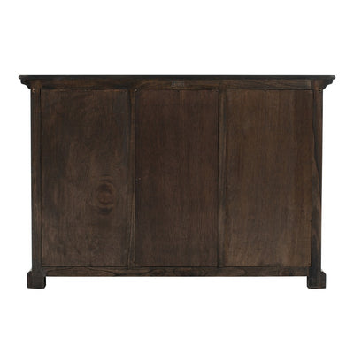 Modern Farmhouse Espresso Wash Large Accent Cabinet with Baskets