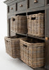 Modern Farmhouse Rustic Espresso Buffet with Baskets