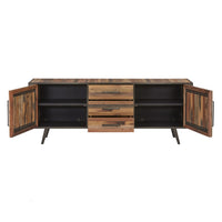 79" Modern Rustic Natural TV Media Cabinet